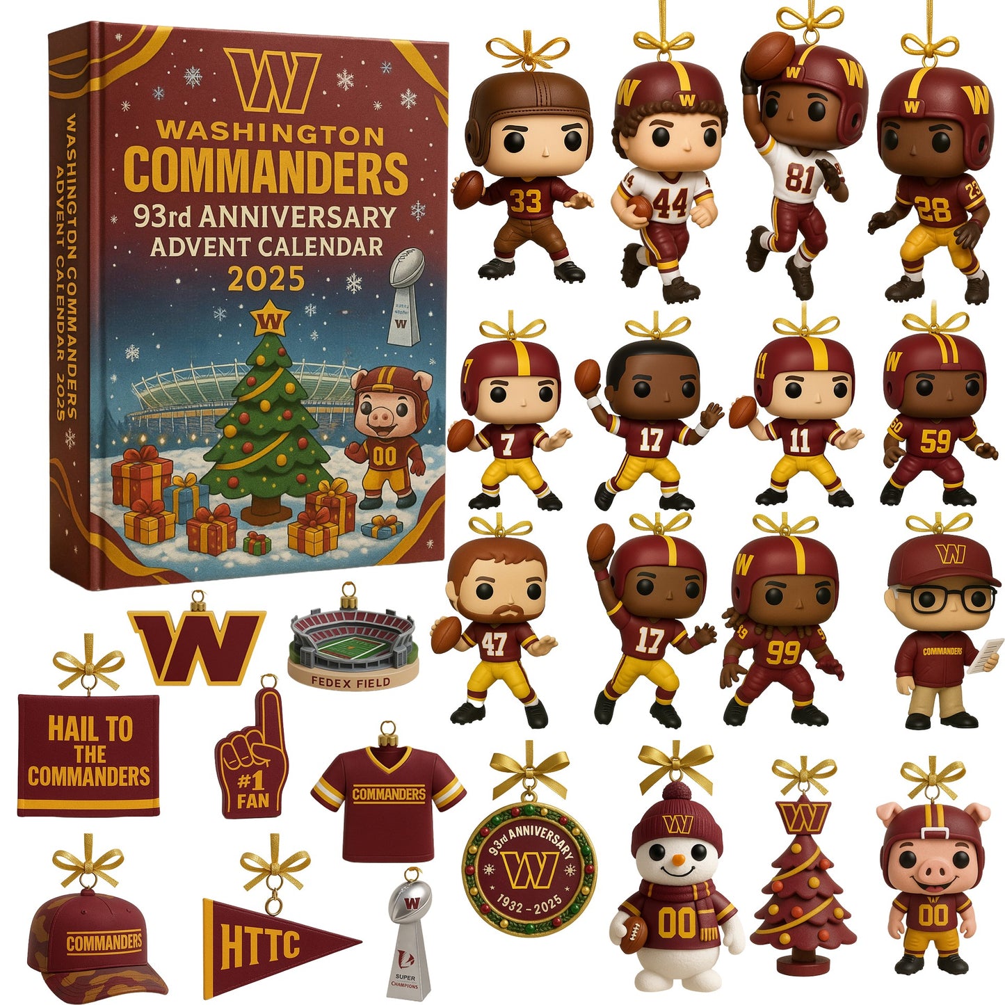 🏈NFL Team🎁Washington Commanders 93rd Anniversary Advent Calendar 2025