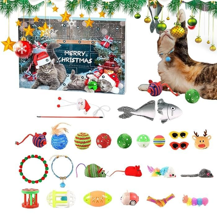 🐱2025 Christmas Countdown Cat Toys Advent Calendar🐈