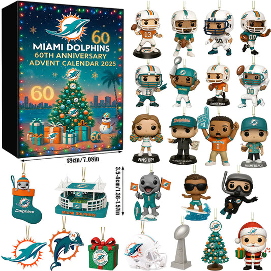 🏈NFL Team🎁Miami Dolphins 60th Anniversary Advent Calendar 2025