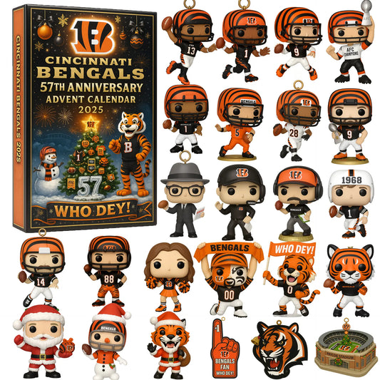 🏈NFL Team🎁Cincinnati Bengals 57th Anniversary Advent Calendar 2025