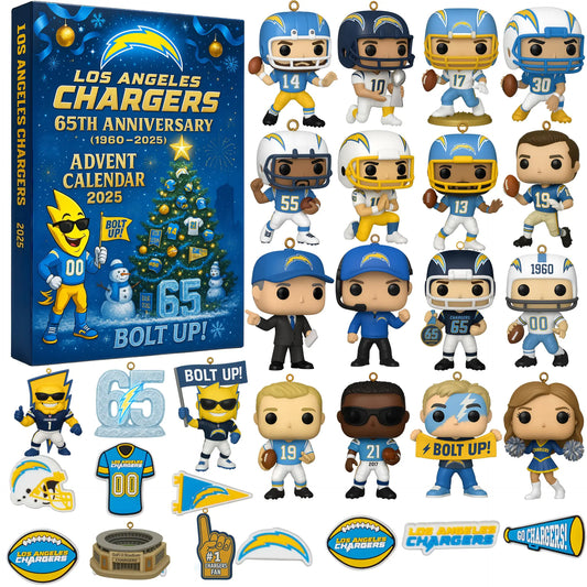 🏈NFL Team🎁Los Angeles Chargers 65th Anniversary Advent Calendar 2025
